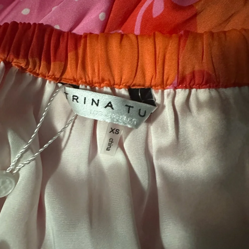 Trina Turk Floral Pink and Orange Dress - Picture 5 of 6